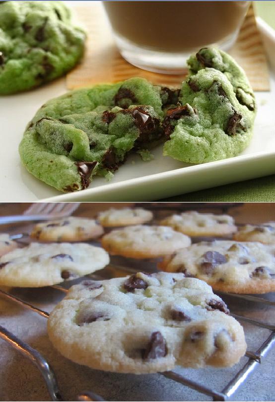 Twenty Something Granny Mint Chocolate Chip Cookies