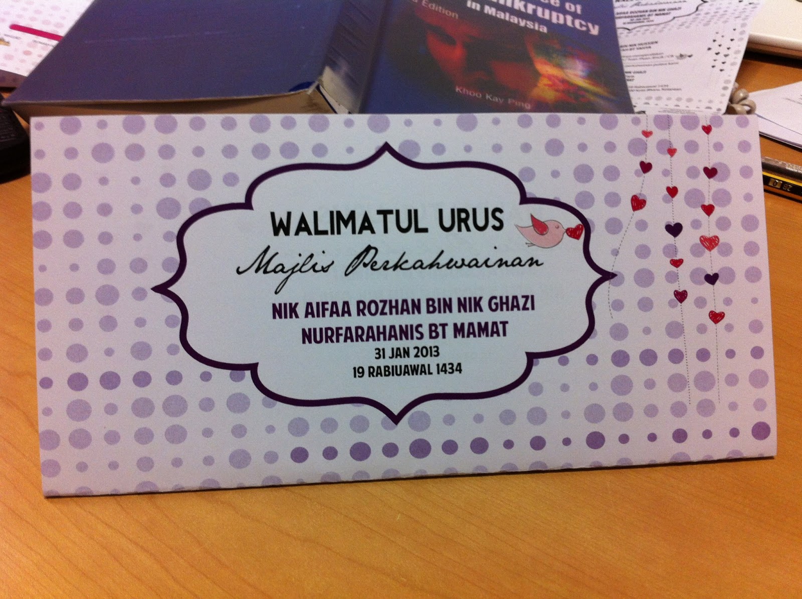 DO IT YOURSELF Kad Jemputan Kahwin Polkadot