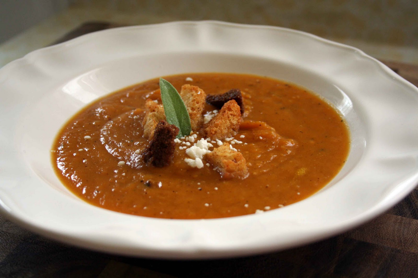 Vintage Urn roasted butternut squash soup