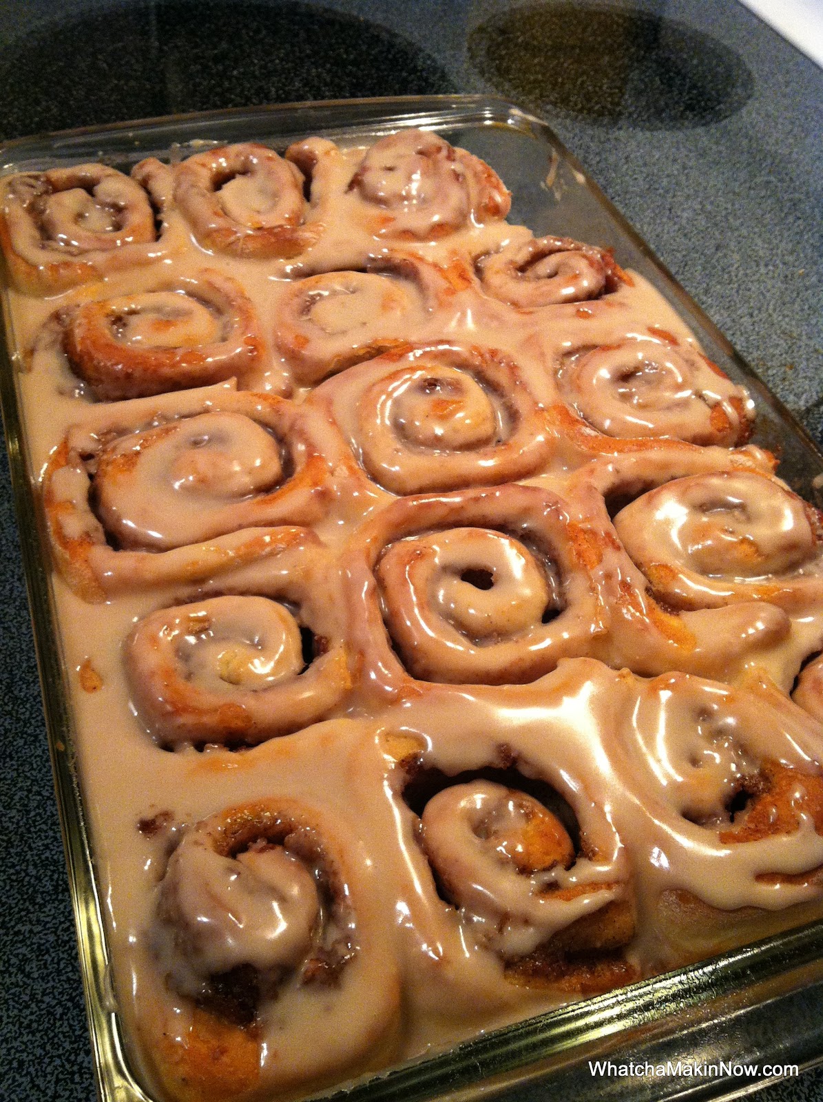 Whatcha Makin' Now? Maple Glazed Cinnamon Rolls