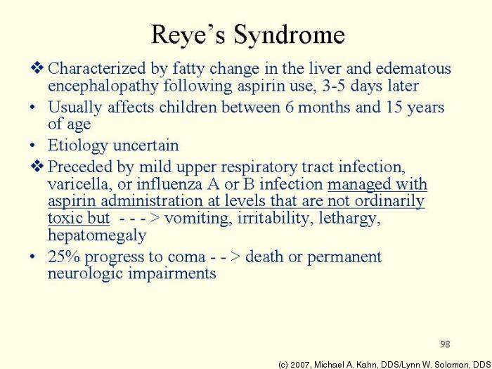 Pharmaceutical Quotes Reye’s Syndrome A Rare But Serious Pediatric