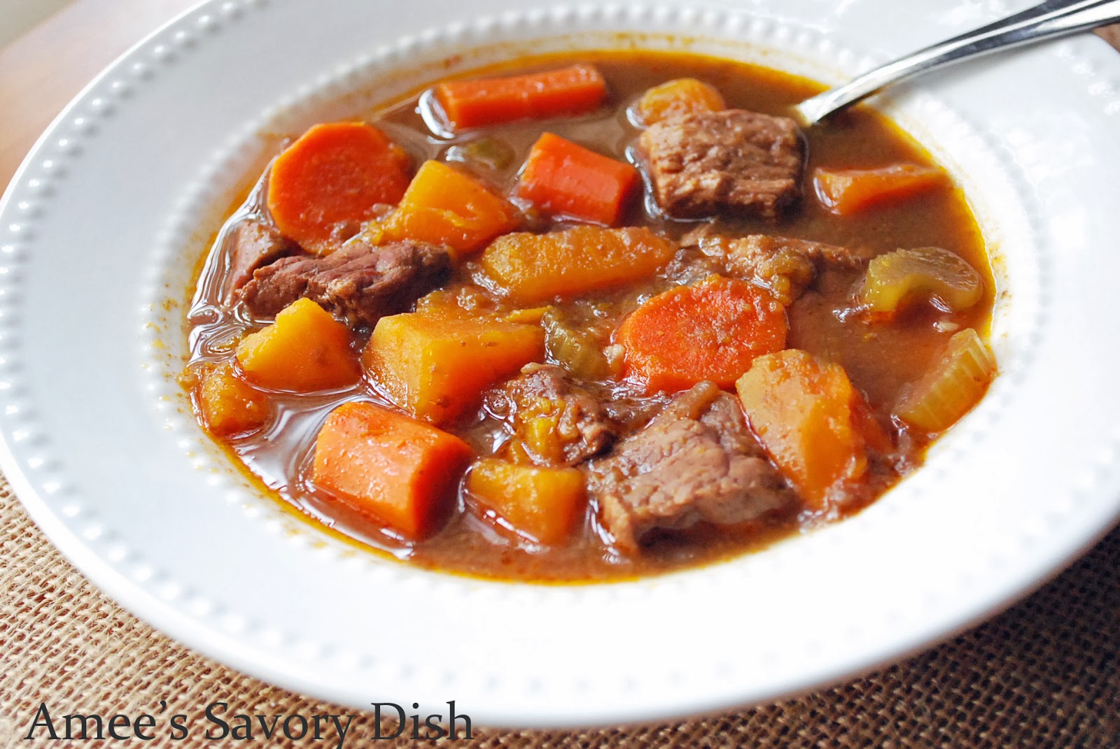 Amee's Savory Dish Crockpot Sweet Potato Beef Stew