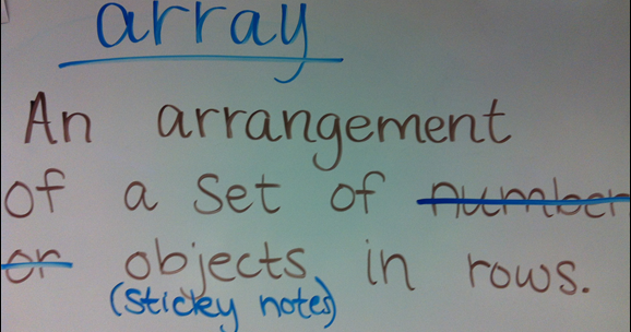Jillian's Just Tinkerin' Around!: Teaching Arrays with Sticky Notes