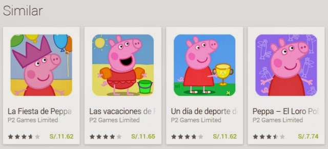 Juegos de Peppa Pig para Celulares y Tablets con Android