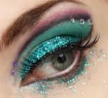 Green Glittery Eye Makeup