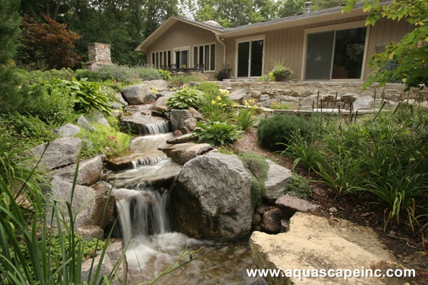 sloping backyard waterfall sloping backyard waterfall