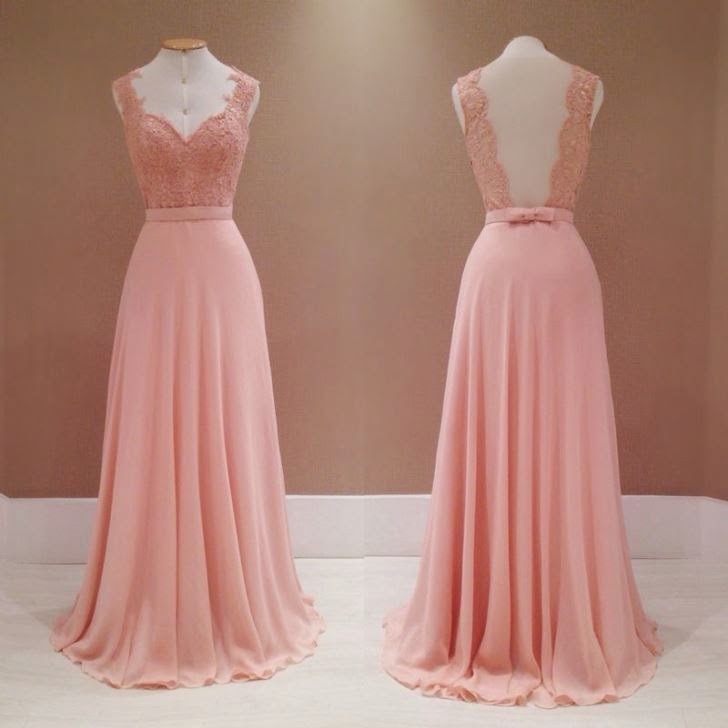vestido rosa seda
