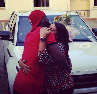 Peter Okoye Finally Propose To His Baby Mama Lola Omotayo With A range Rover Sport