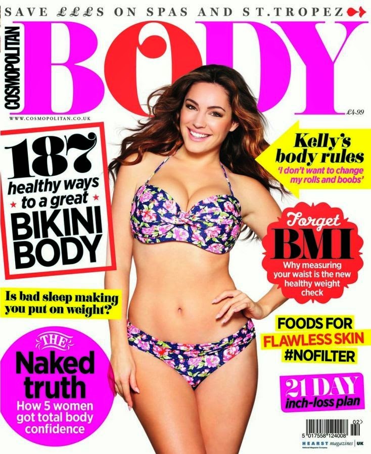 Sporting in a blue and floral bikini, Kelly Brook serves up some skin and happily shows to the world that she is the best along ther newest appearance on the cover of Cosmopolitan UK magazine for May 2014 edition Sporting in a blue and floral bikini, Kelly Brook serves up some skin and happily shows to the world that she is the best along ther newest appearance on the cover of Cosmopolitan UK magazine for May 2014 edition