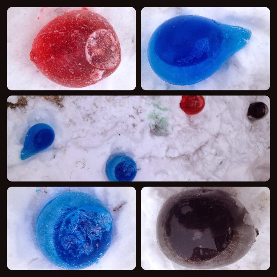 ice, balloons, craft, winter, colour