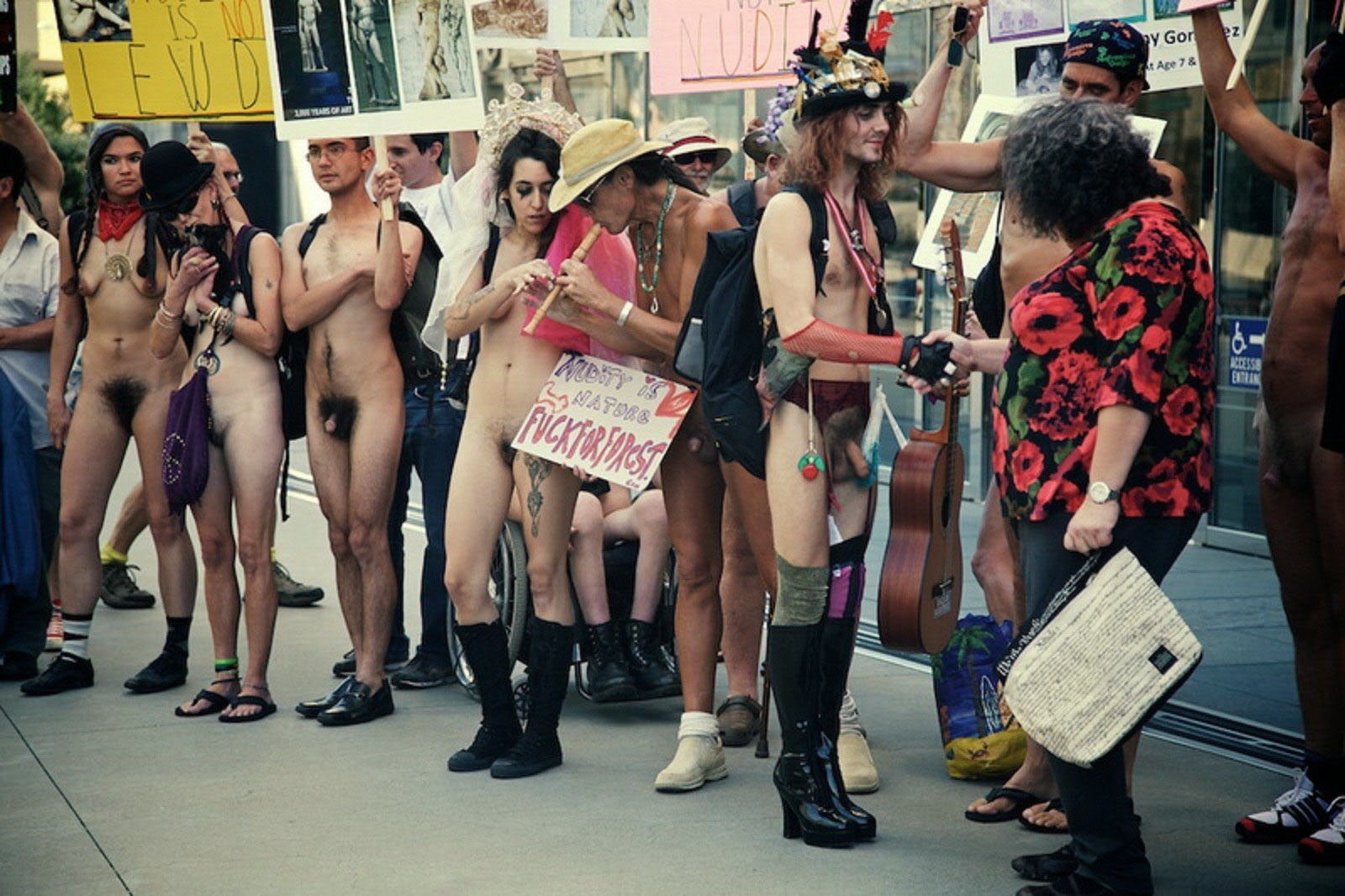 Nude Protesters 