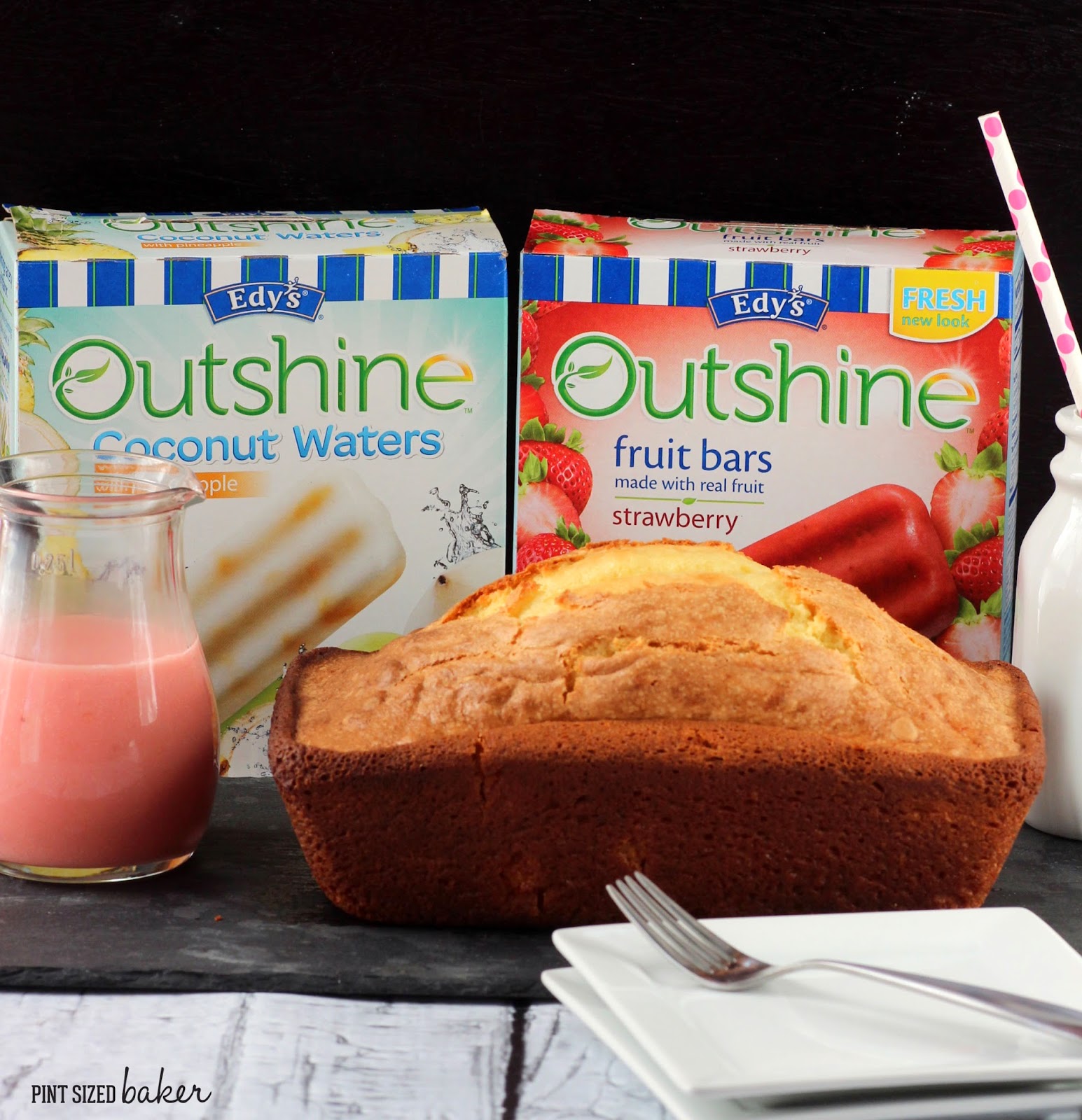 Coconut and Pineapple Pound Cake with Strawberry Glaze 2 Brighten up your pound cake with #outshine Fruit Bars