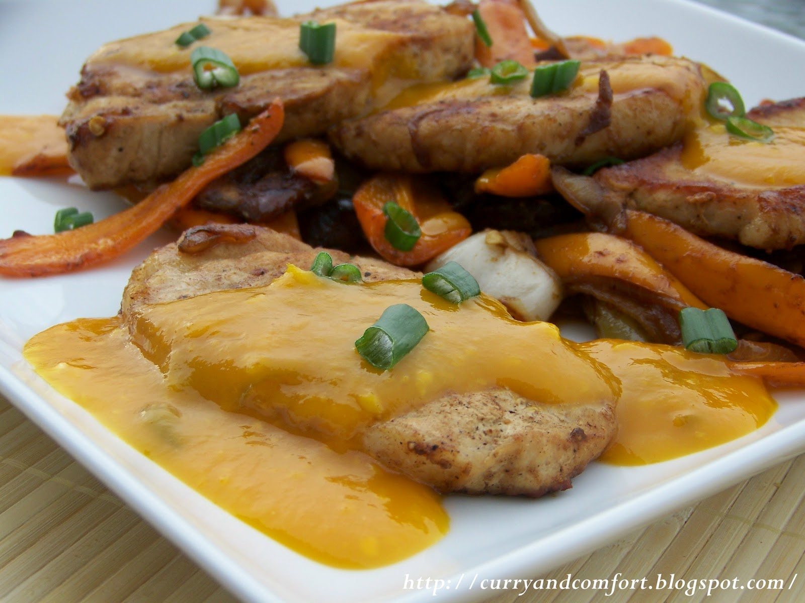 Kitchen Simmer Pork Chop with Mango Tango Sauce