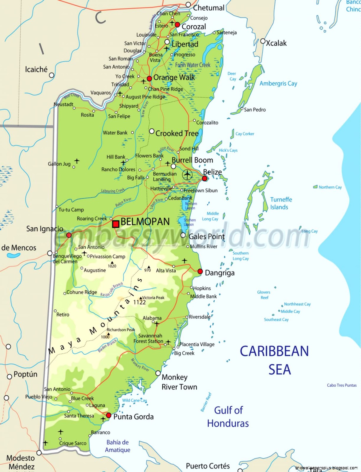 Belize Vacation Map Belize Vacation Map