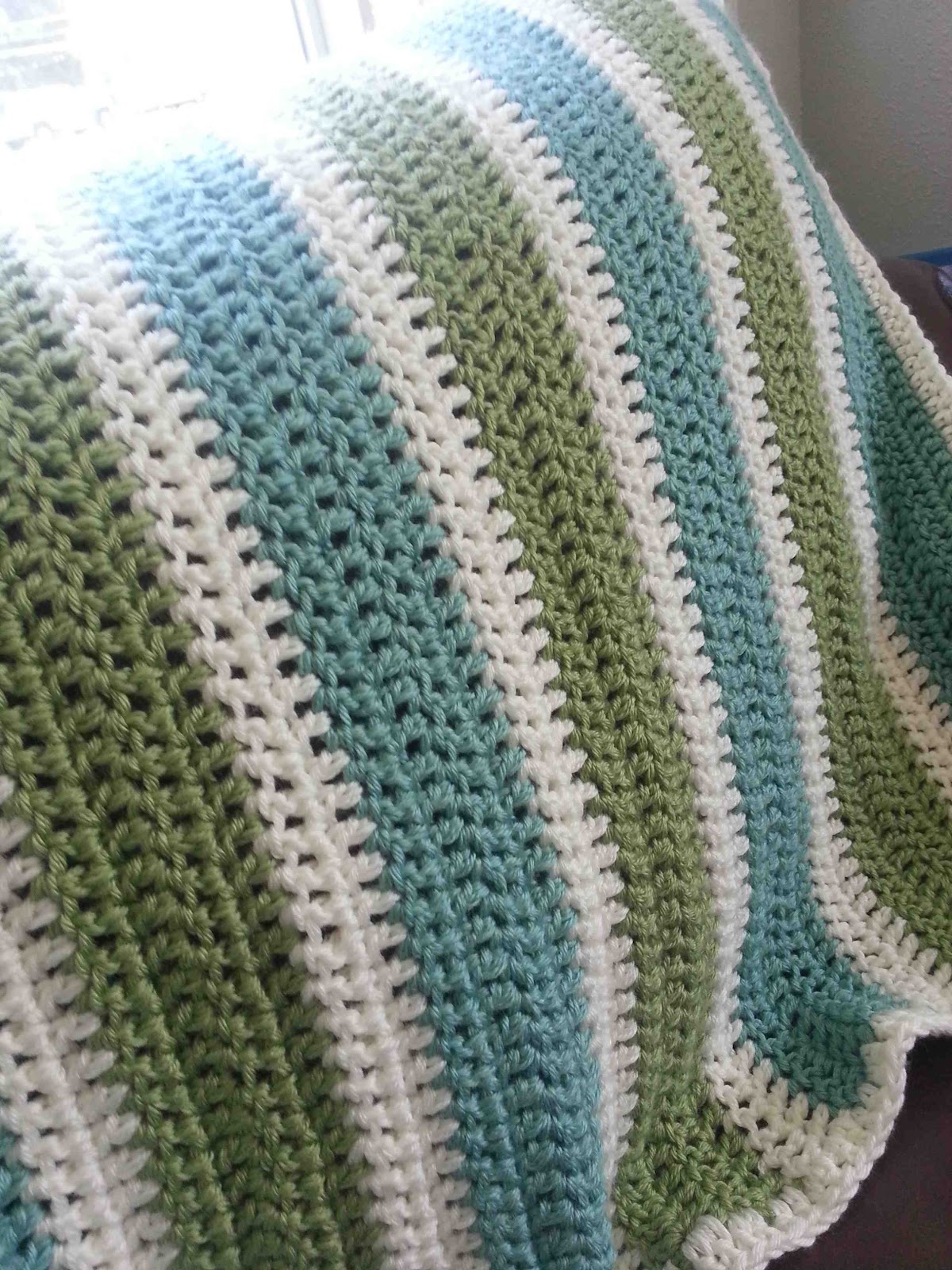 Made By Me. Shared With You.: Striped Crochet Afghan