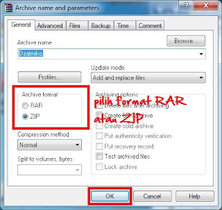 Cara Membuat File Dalam Bentuk zip dan rar Dengan Mudah winrar