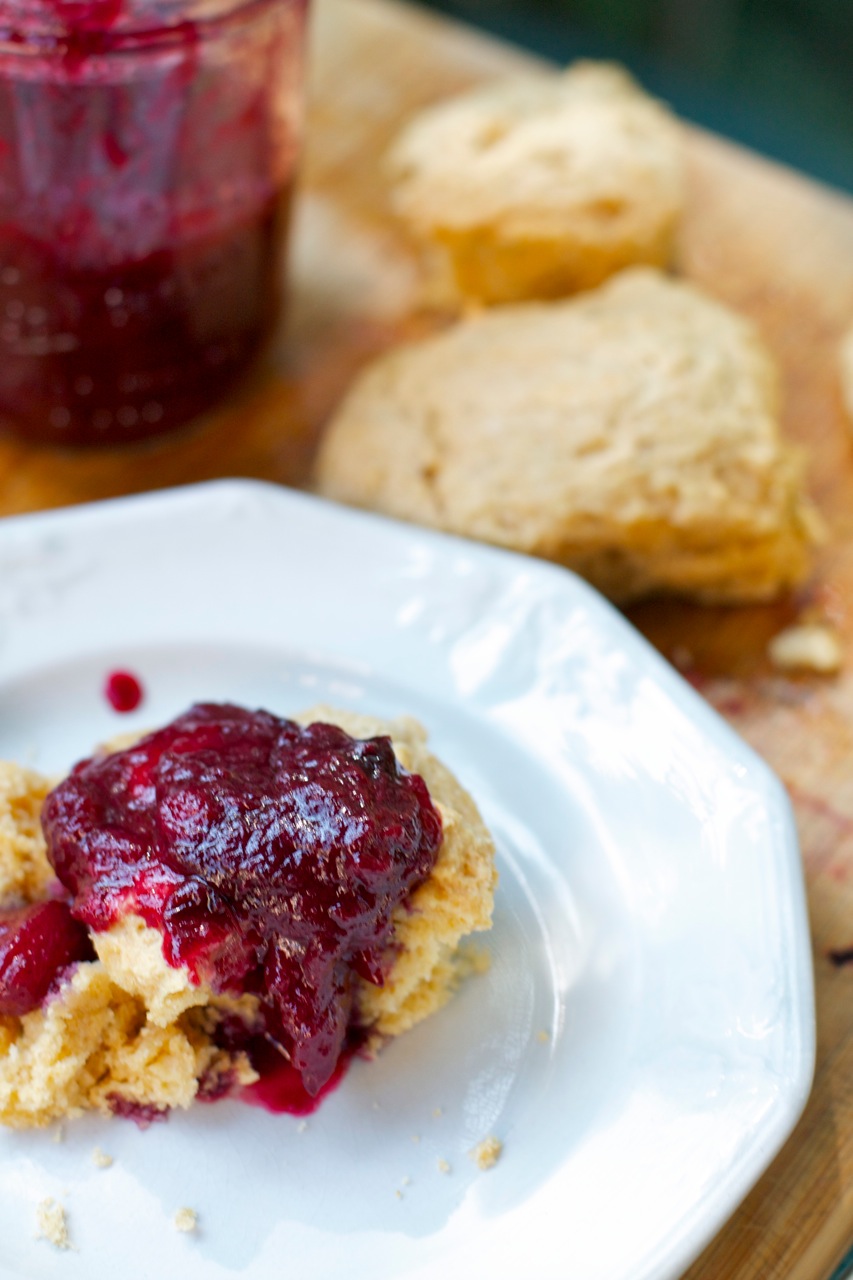 That's So Vegan Rosemary Biscuits with Plum Compote
