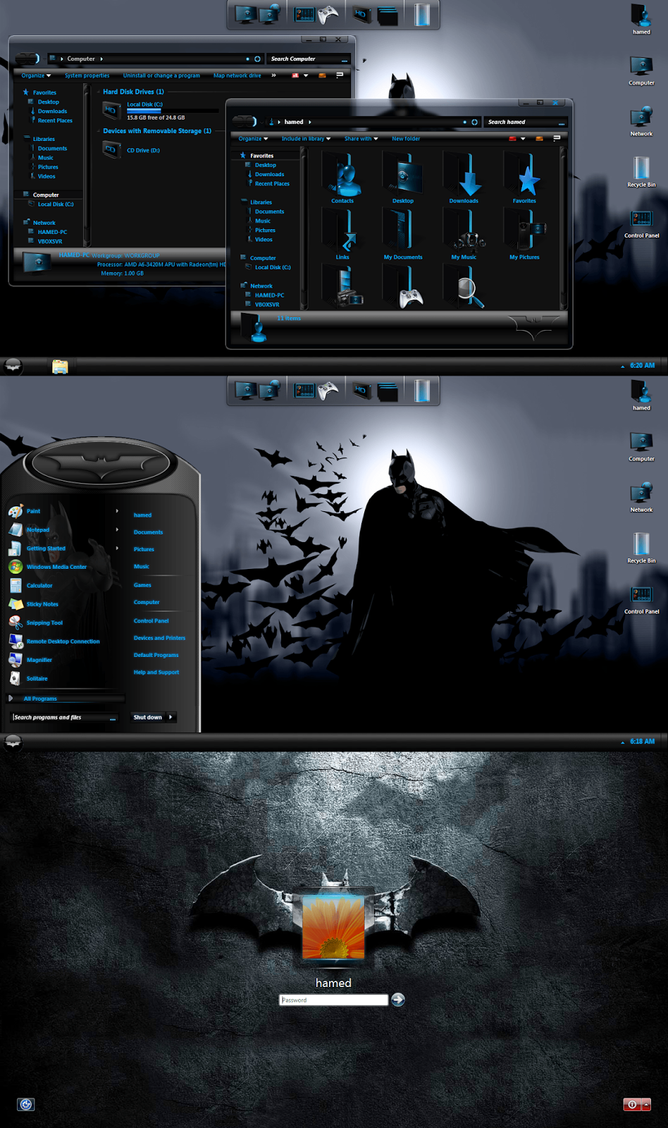 Batman Custom Windows 7 Theme - YouTube
