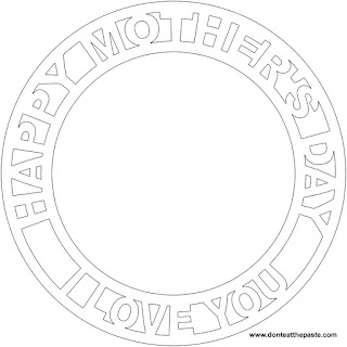 Happy Mother's Day blank frame in JPG and transparent PNG versions