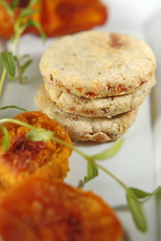 The Chubby Vegetarian Dried Peach + Tarragon Biscuit Cookies