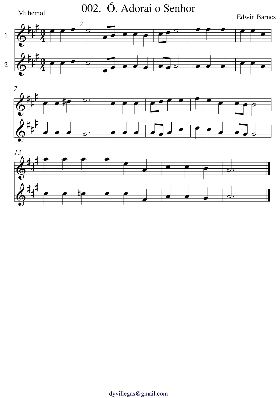 Partitura - Canção da Infantaria (Saxofone Alto em Mib) 