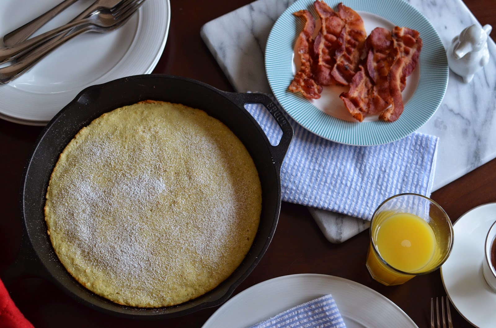 Playing with Flour One big ovenbaked skillet pancake