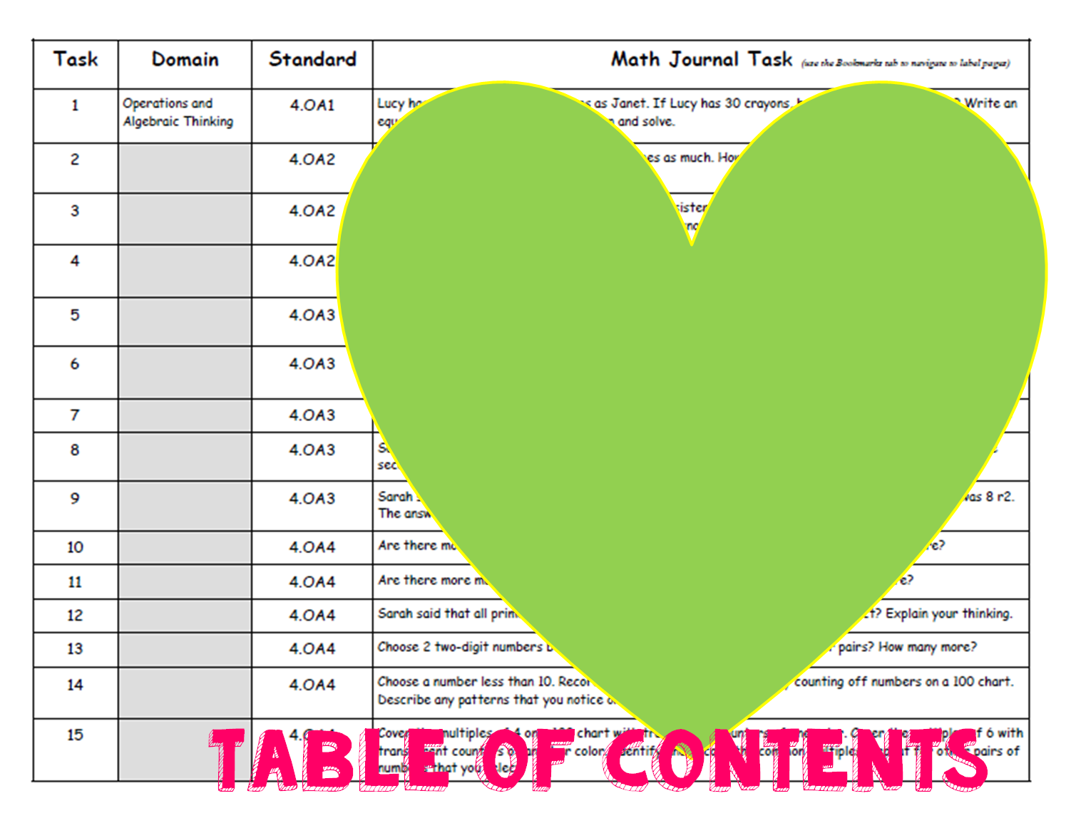 Teaching with a Touch of Twang Math Journal Prompt Notebooks