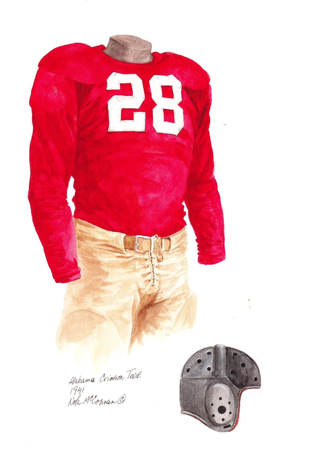 University of Alabama Football Uniform and Team History Heritage Uniforms and Jerseys