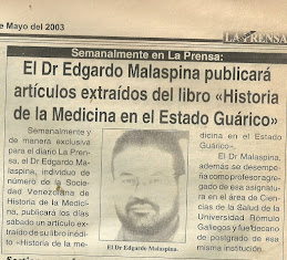 ARTÍCULOS SOBRE HISTORIA DE LA MEDICINA EN GUÁRICO