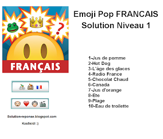 Emoji Pop Francais solution niveau 1