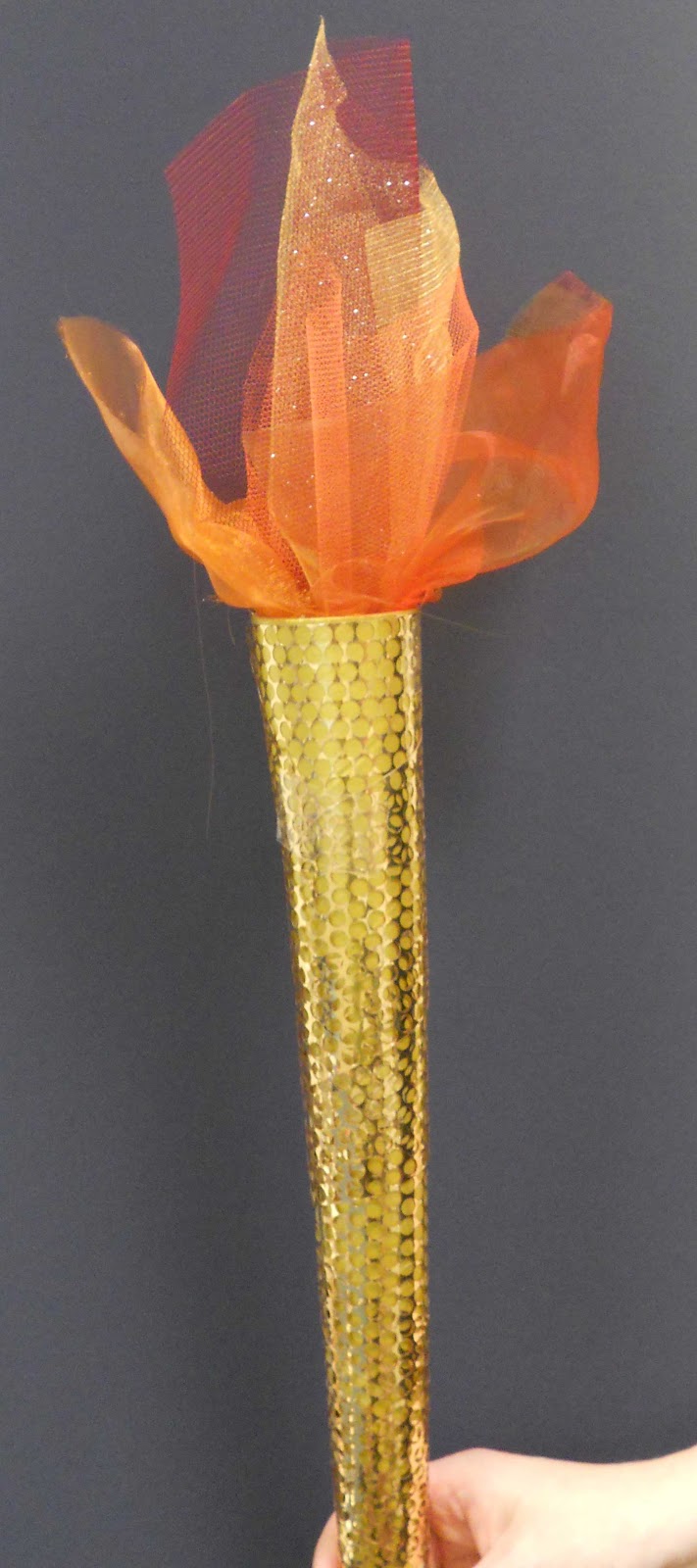 Friendly Plastic with Molten Designs OLYMPIC TORCH IN SEQUIN WASTE