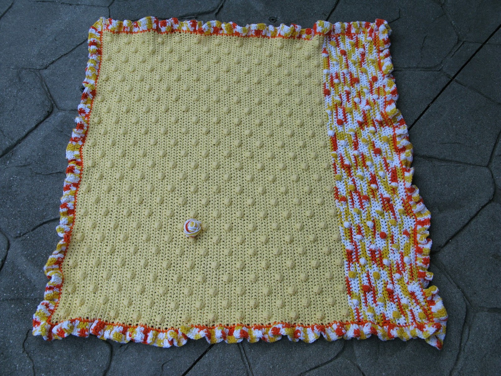 meo my crochet Creamsicle Banana Pop Baby Blanket