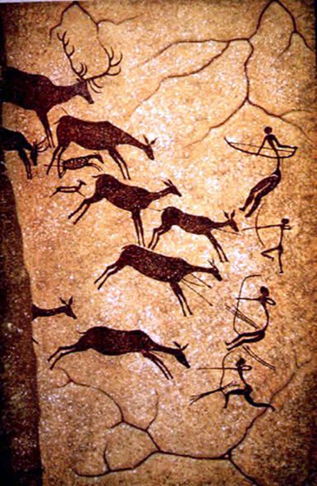 Hunting man, cave painting form Lascaux cave, south west of France, dates to around 18-13,000 BC