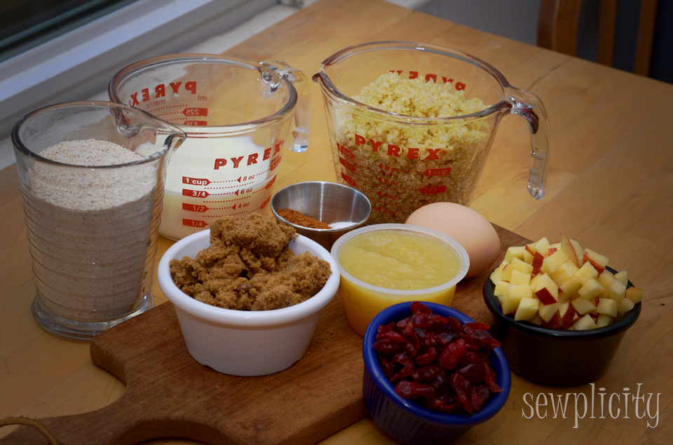 Sewplicity RECIPE AppleCranberry Quinoa Muffins