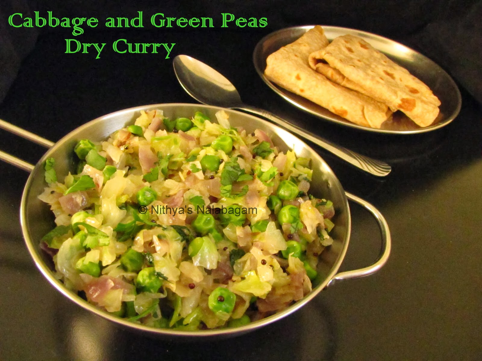 Cabbage and Green Peas Dry Curry Cabbage and Green Peas stir fry