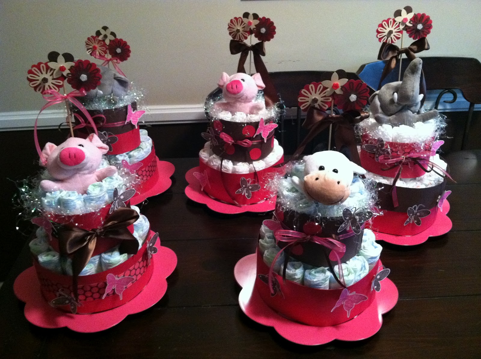 Scrappin Time With Bec: Diaper Cake Centerpieces :)