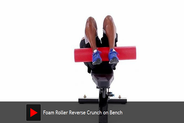 المتميز Foam Roller Reverse Crunch On Bench