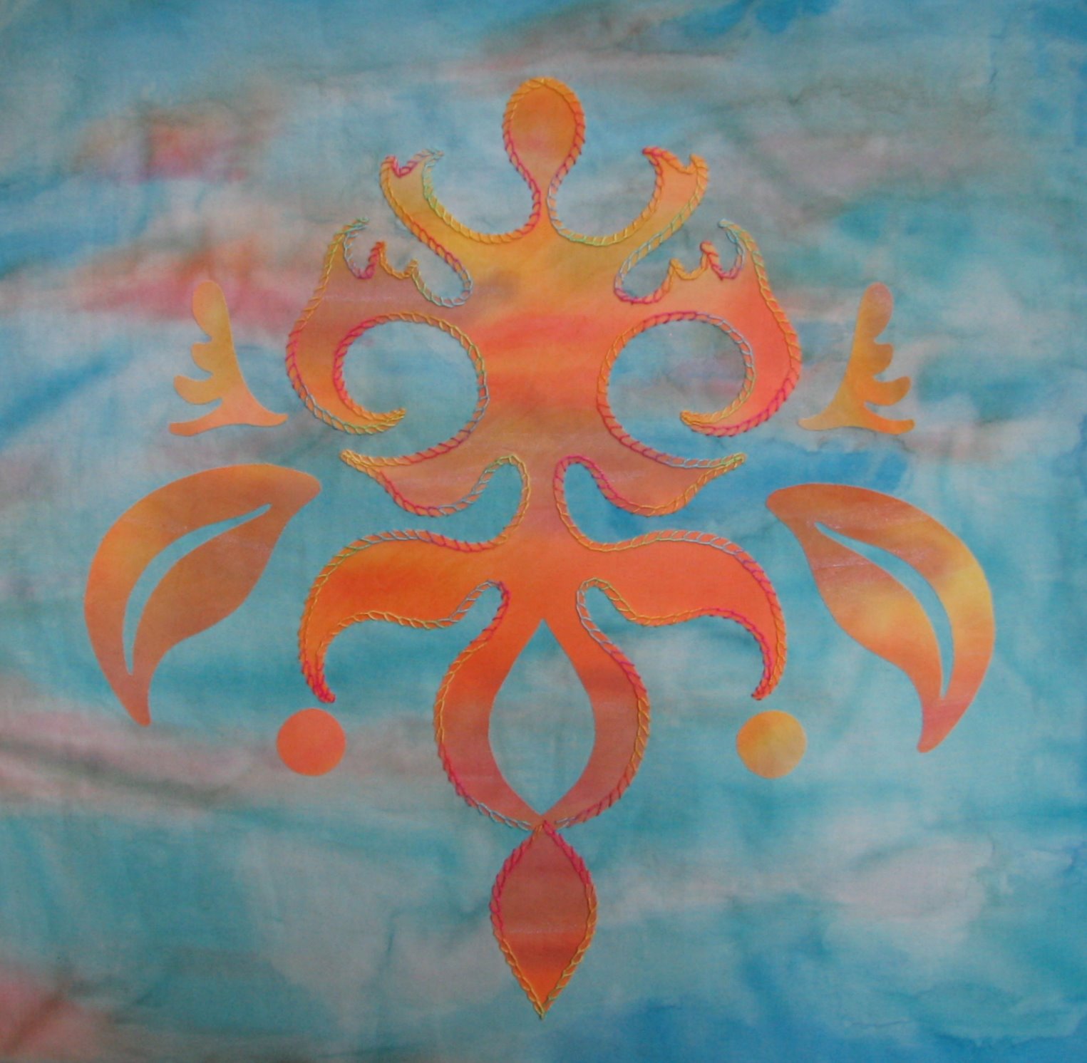 Sherrie loves color! Upside down yoga quilting