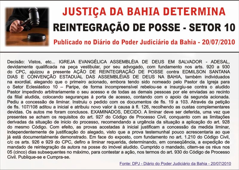 Guerra de pastores contra pastores nos tribunais de justiça!