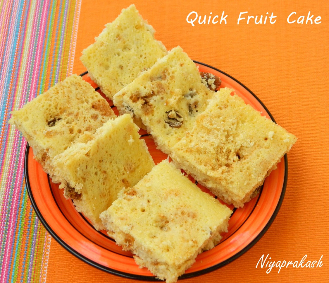 Niya's World Quick Fruit Cake (Microwave method)