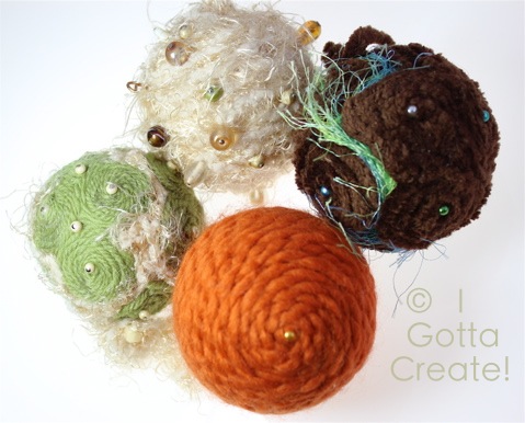 I Gotta Create!: Jeweled Yarn Ornaments