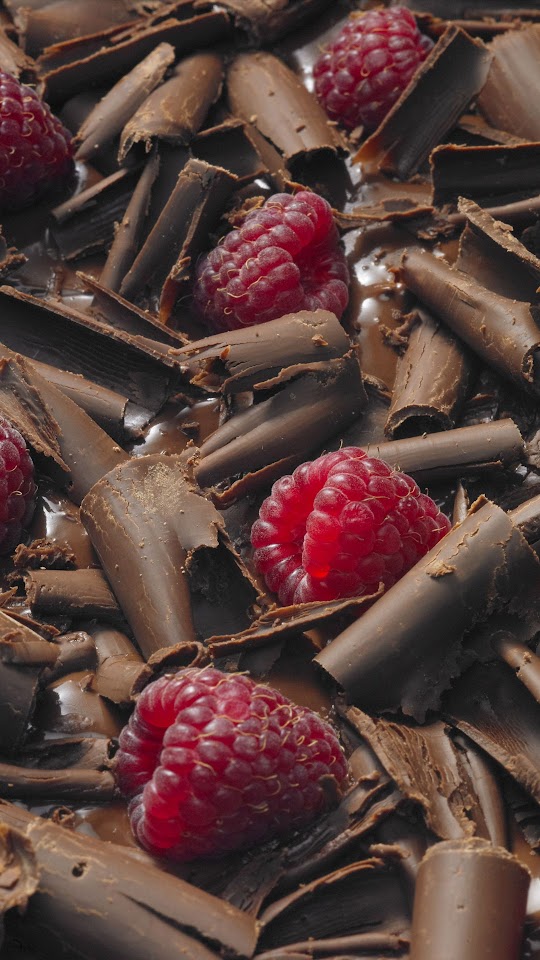 Chocolate Raspberry Desert Valentines Day  Android Best Wallpaper