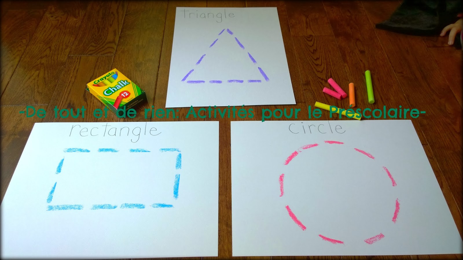 De tout et de rien Activités pour le Préscolaire Geometric shapes in