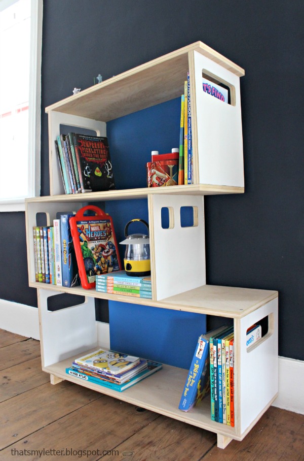 That's My Letter DIY Modern Bookshelf