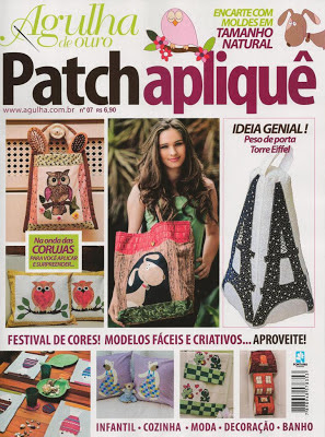 Tapete e alomofadas ursinhos, Almofadas Corujas, Peso de porta Torre Eiffel, Maria Adna, Maria Adna Ateliê, Patchwork bolsas e afins, Trabalhos publicados em revistas