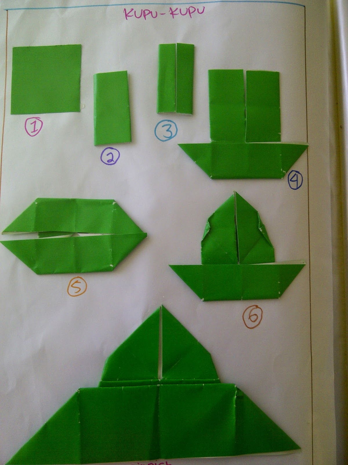 PG.PAUD: Membuat gambar dari kertas origami