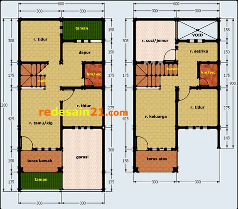 gambar desain rumah sederhana 2 lantai luas bangunan 90 m2