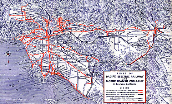 Los Angeles Streetcar Map Militant Angeleno: The Militant's Pacific Electric Archaeology Map