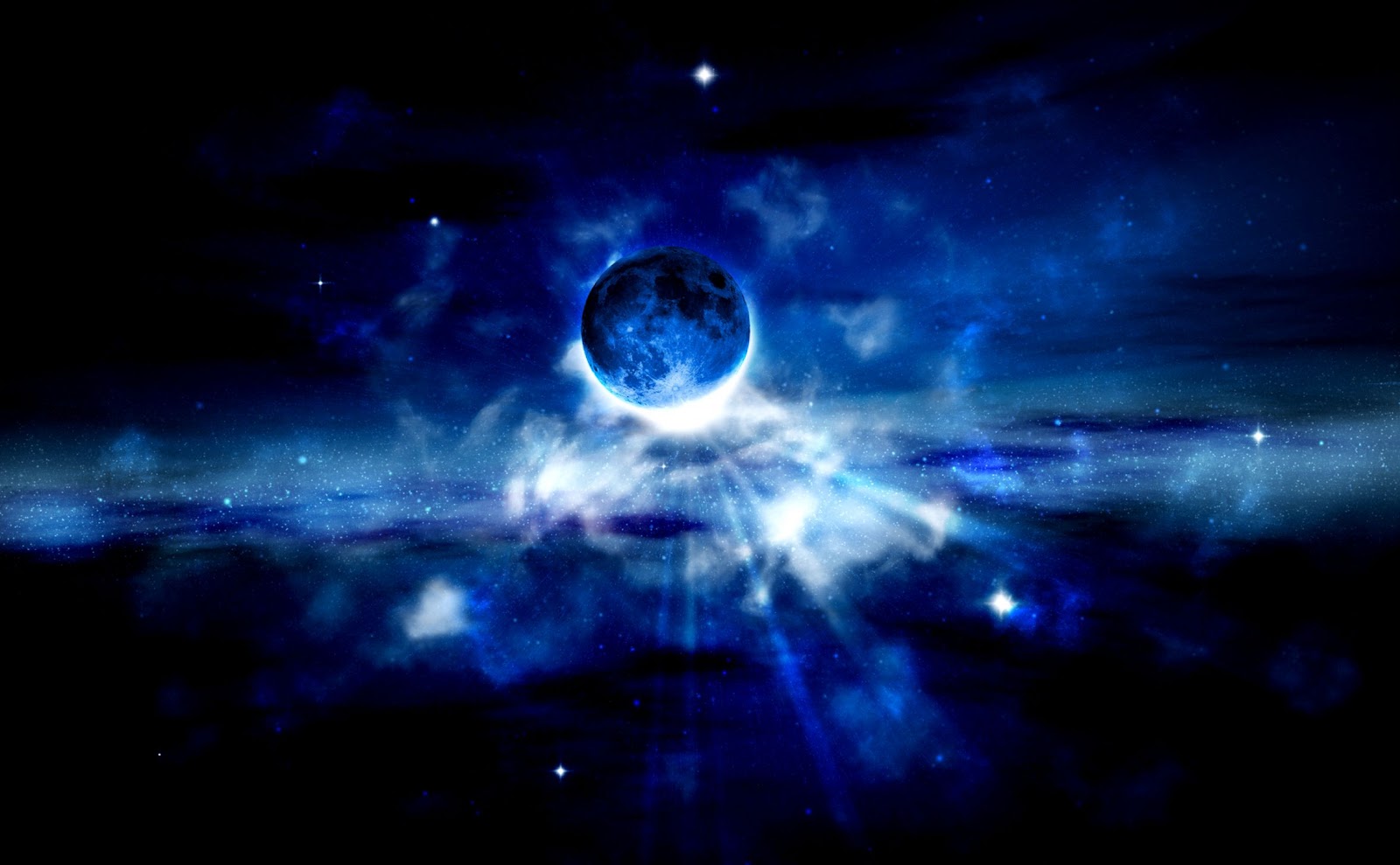 Blue Space Art Wallpaper Blue Space Art Wallpaper