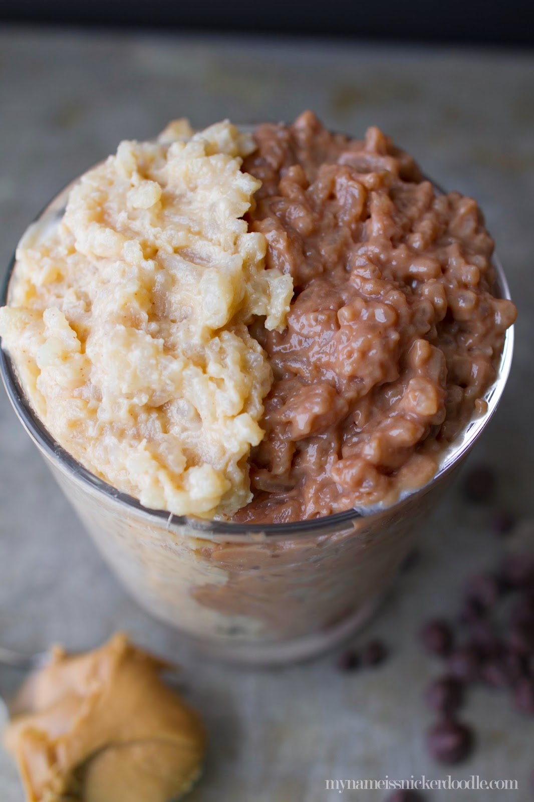 My Name Is Snickerdoodle Peanut Butter and Chocolate Rice Pudding